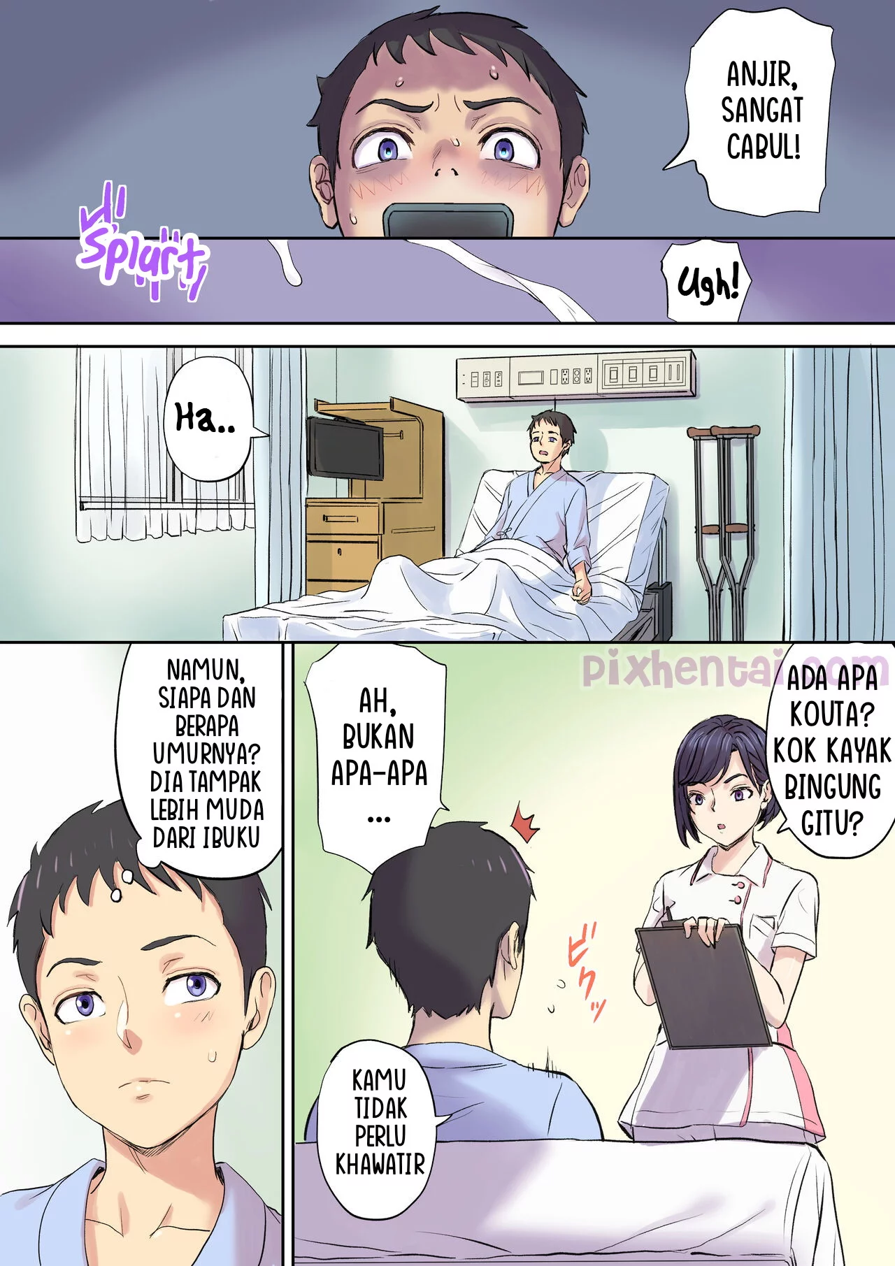 Komik hentai xxx manga sex bokep Milf Nurse Cuckolded on the Bed Next Door 32